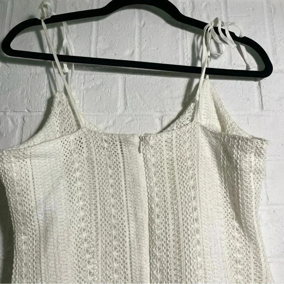 White Knit Dress Kendall & Kylie Flirty Boho Romantic Zipper String Strap - Picture 6 of 13
